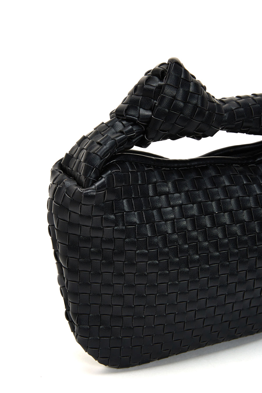 Women's Black Braided Handbag