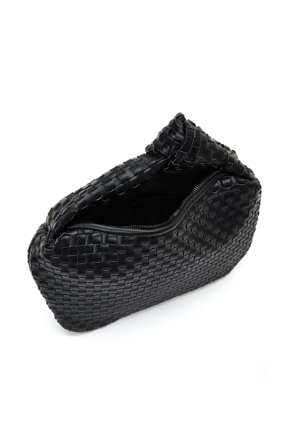 Women's Black Braided Handbag