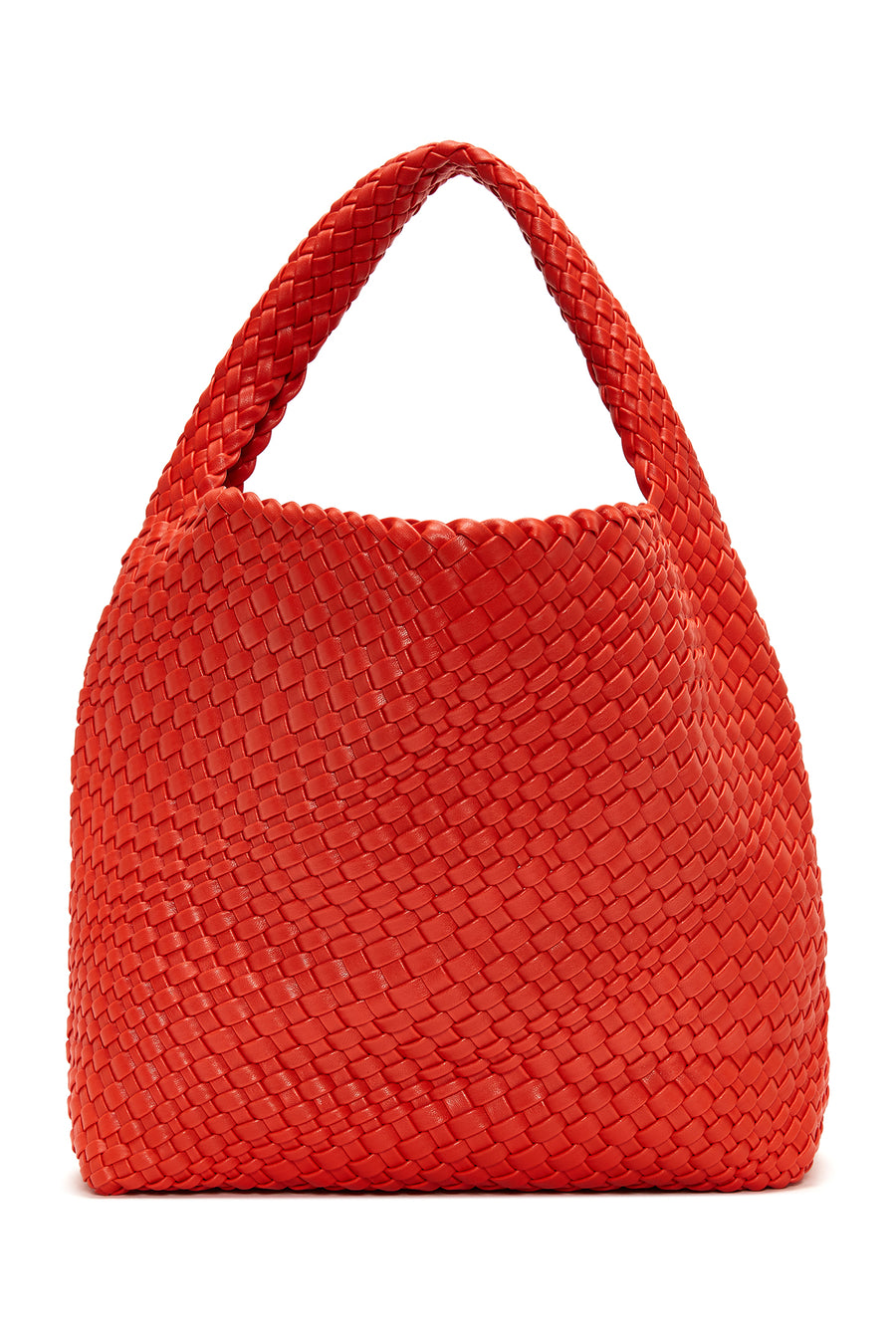 Women's Orange Braided Shoulder Bag