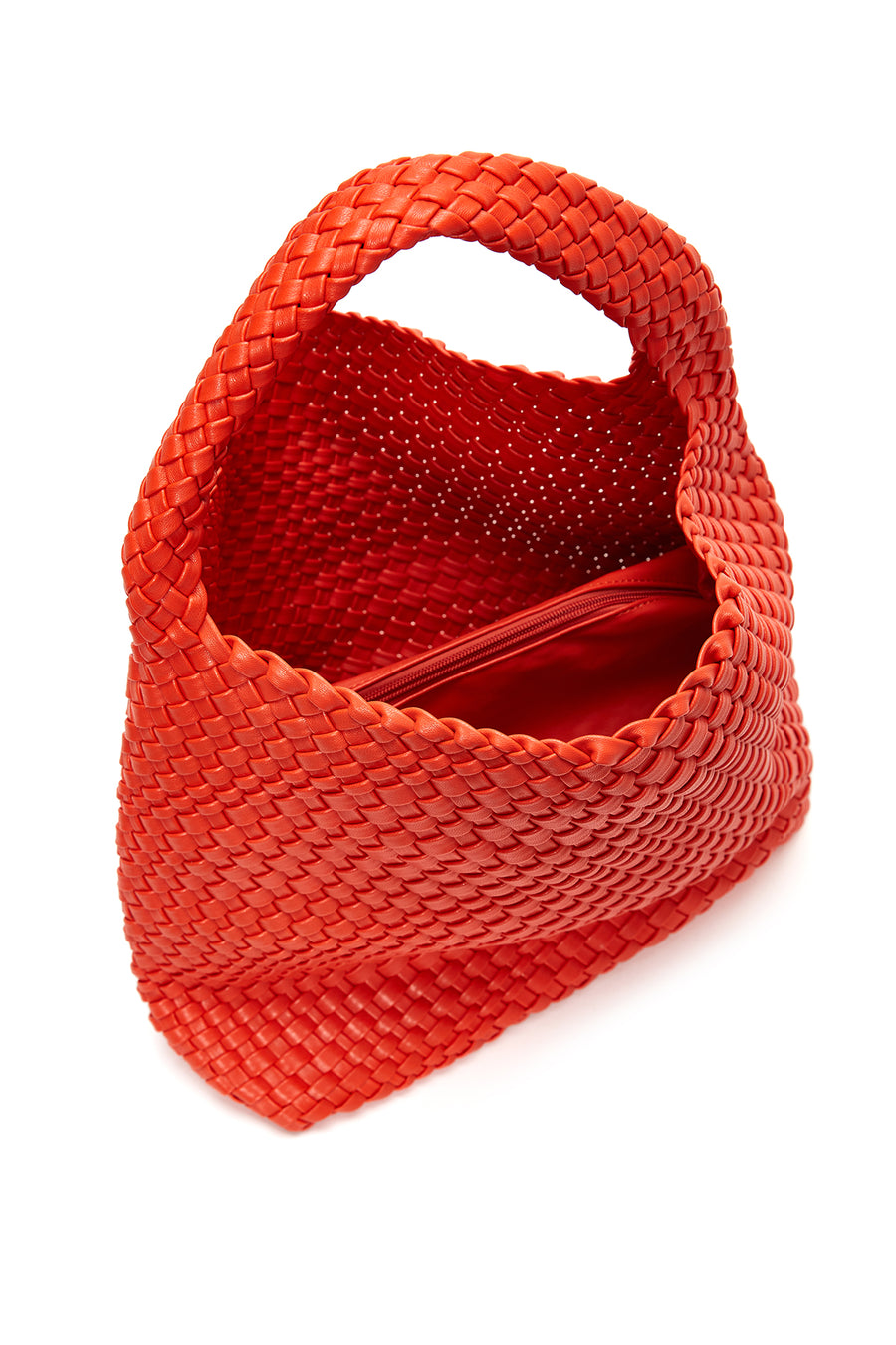 Women's Orange Braided Shoulder Bag