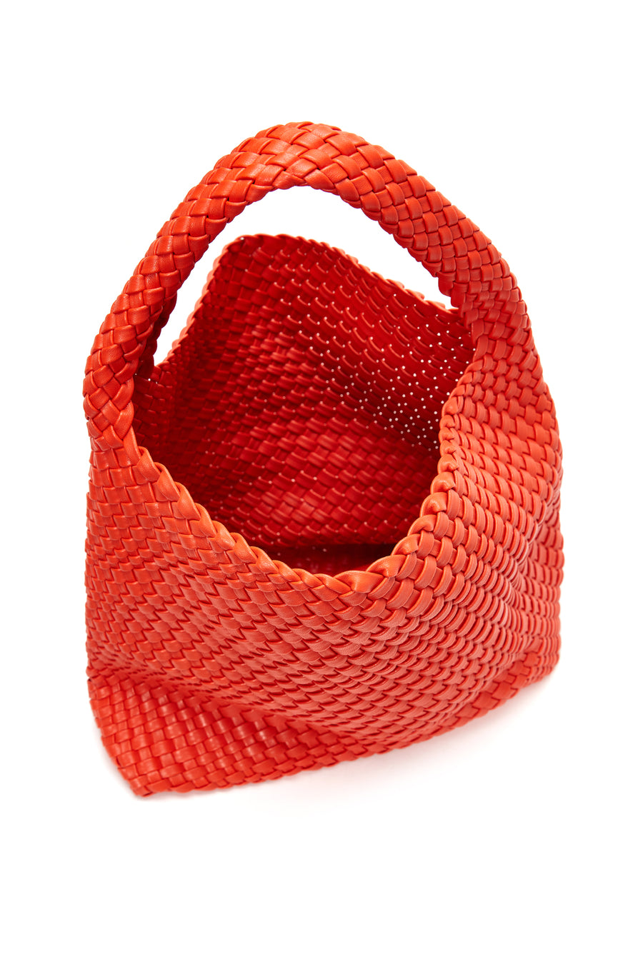 Women's Orange Braided Shoulder Bag
