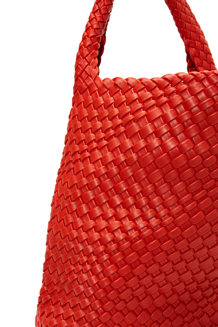 Women's Orange Braided Shoulder Bag