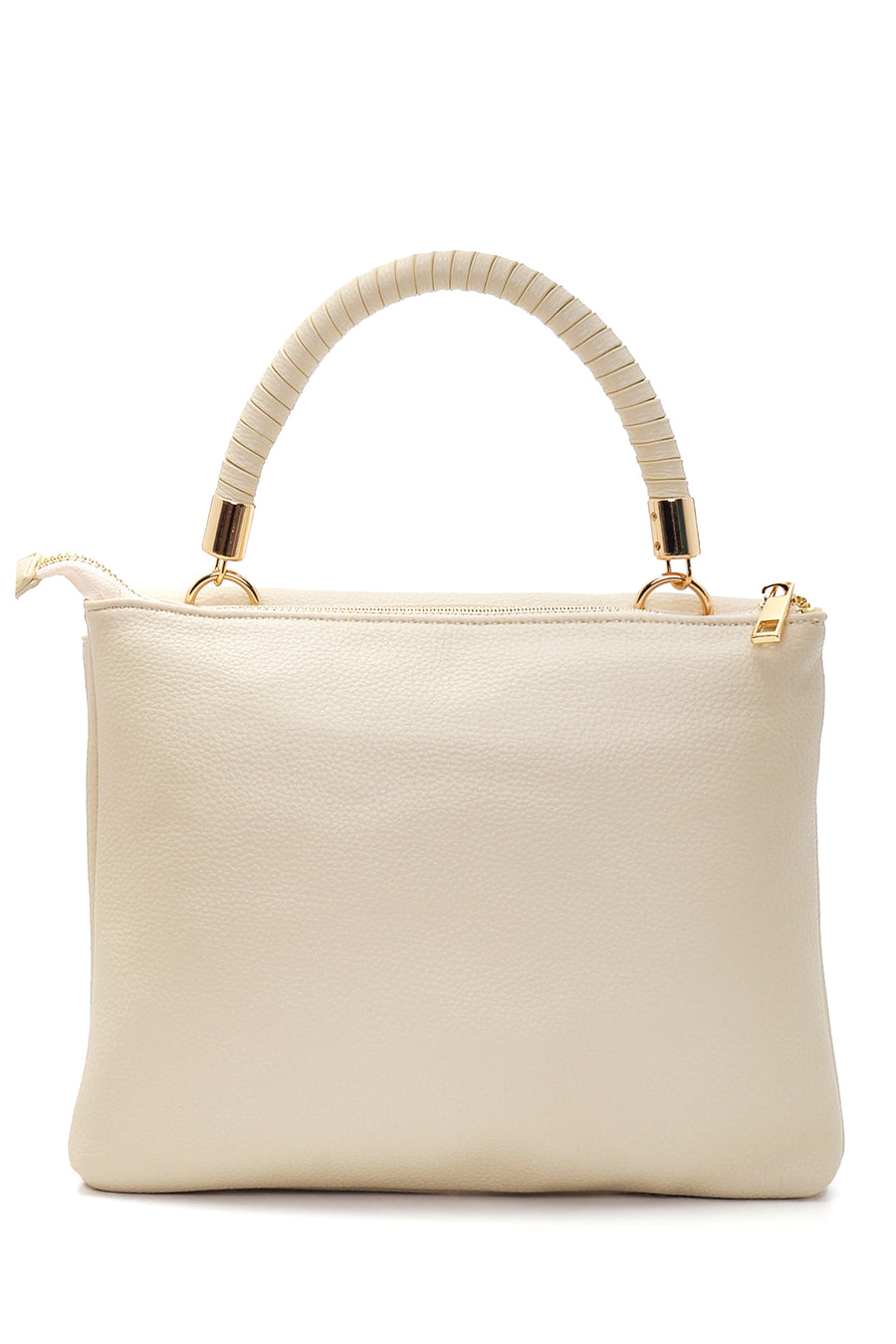 Women's Beige Straw Shoulder Bag