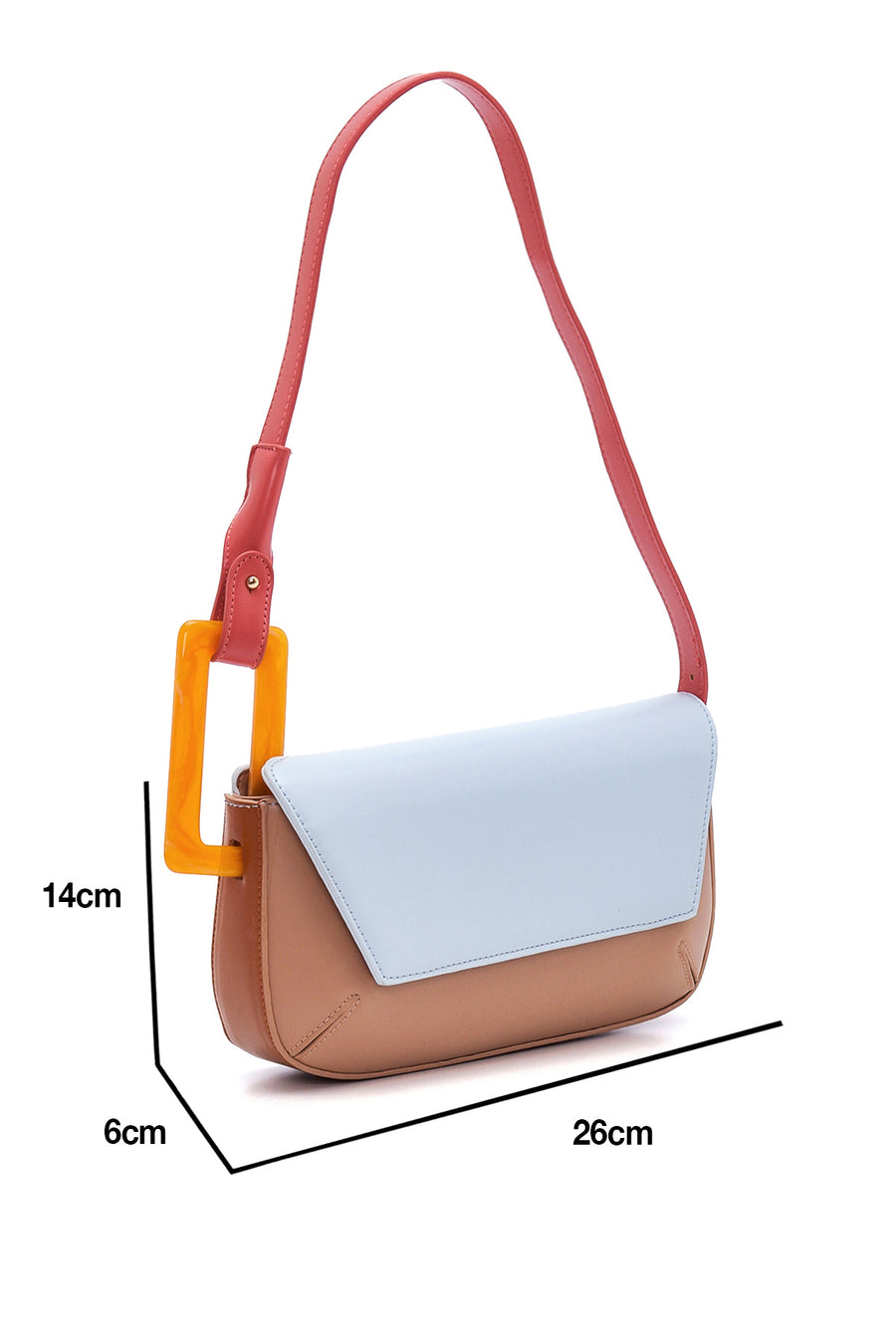 Women's Shoulder Bag with Multi Color Accessories