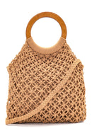 Women's Beige Knitted Handbag | Derimod