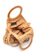 Women's Beige Knitted Handbag | Derimod