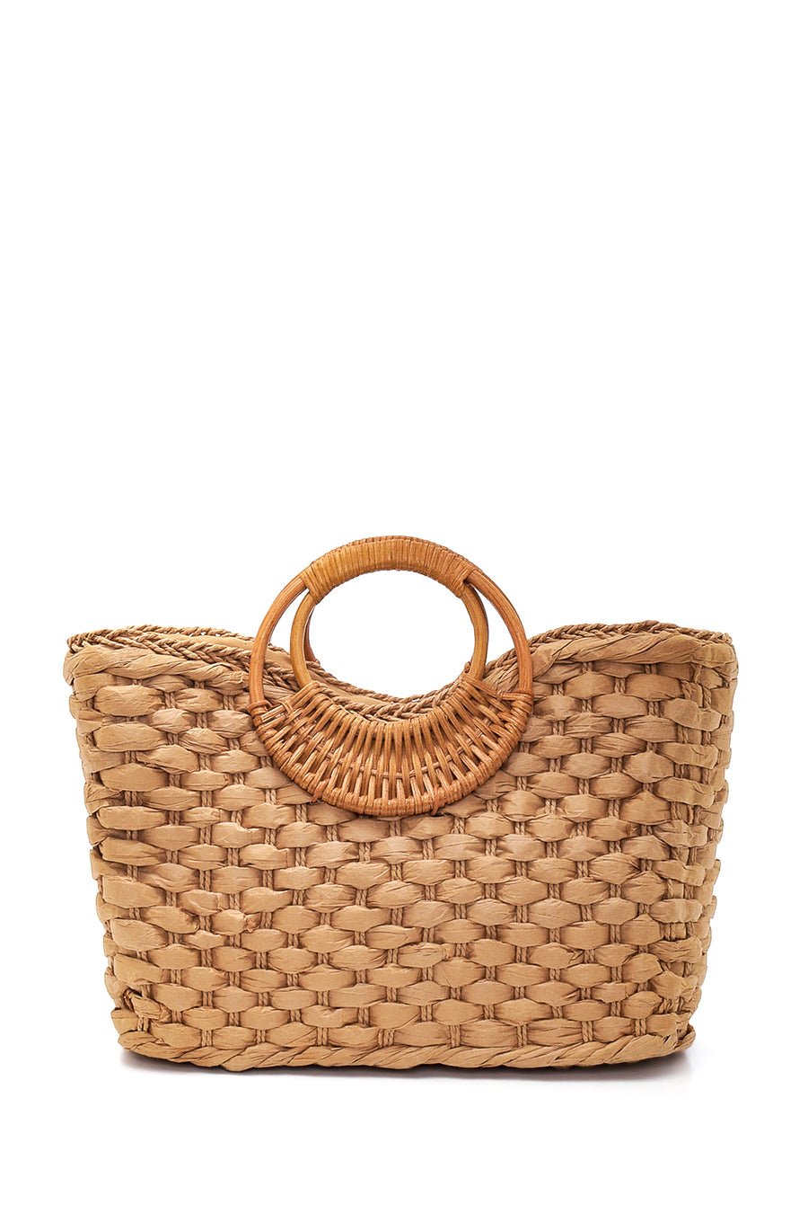 Women's Beige Straw Handbag 22SBD2732M7 | Derimod