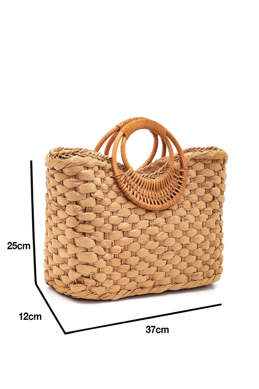 Women's Beige Straw Handbag
