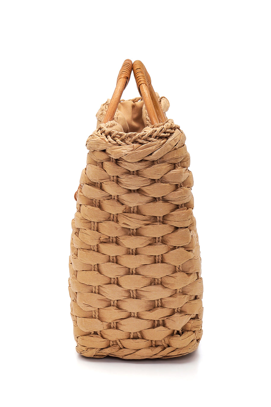 Women's Beige Straw Handbag