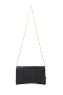 Women's Black Straw Portfolio Bag | Derimod