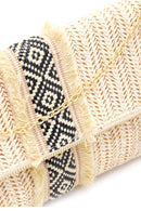 Women's Beige Straw Portfolio Bag | Derimod