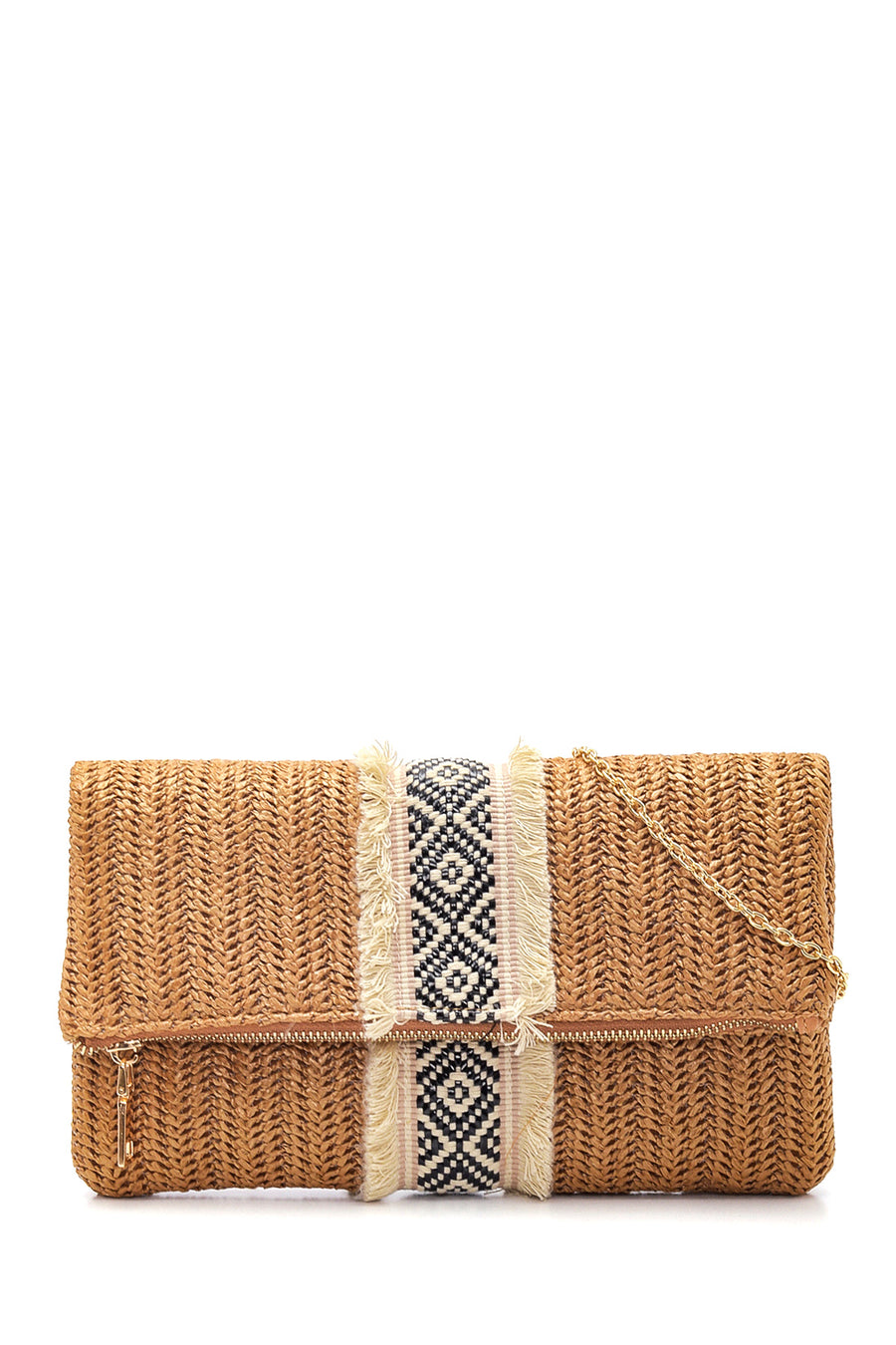 Women's Brown Straw Portfolio Bag 22SBD2904M7 | Derimod