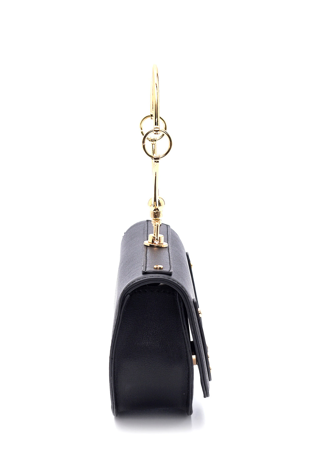 Kadın Oval Metal Detaylı El Çantası