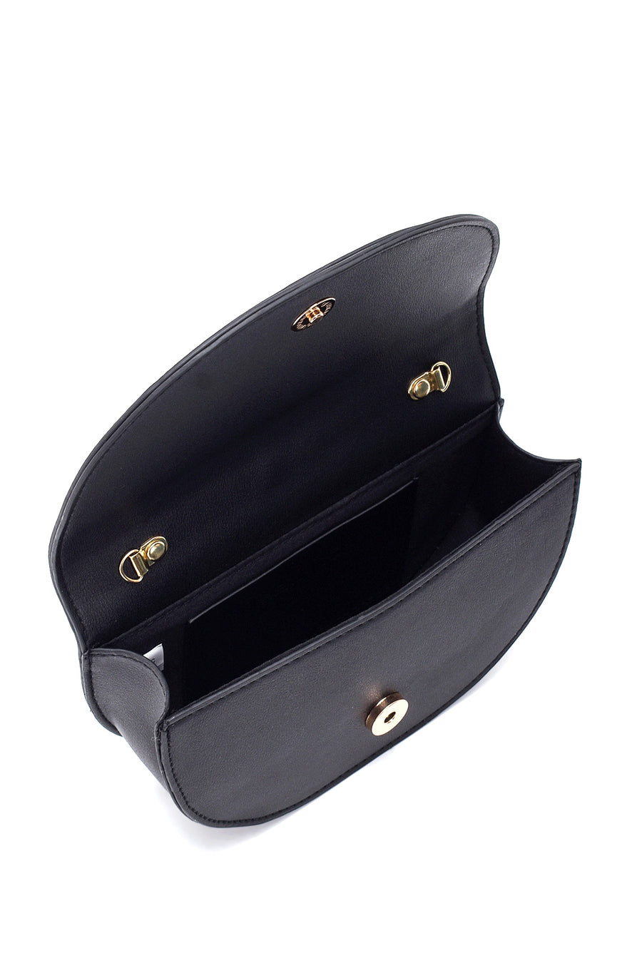 Kadın Oval Metal Detaylı El Çantası