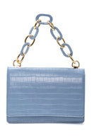 Women's Blue Crocodile Handbag | Derimod