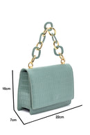 Women's Green Crocodile Handbag | Derimod