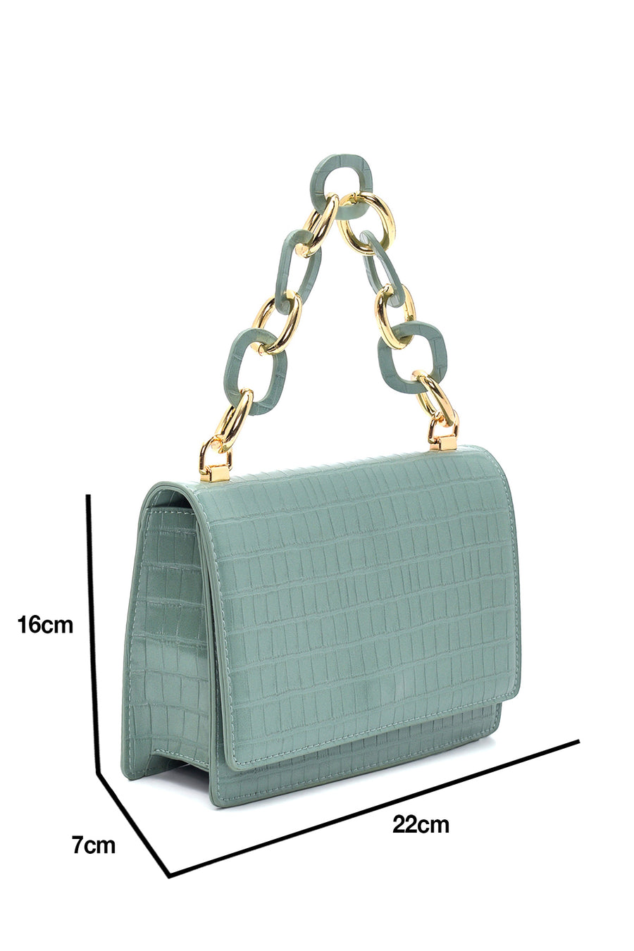 Women's Green Crocodile Handbag