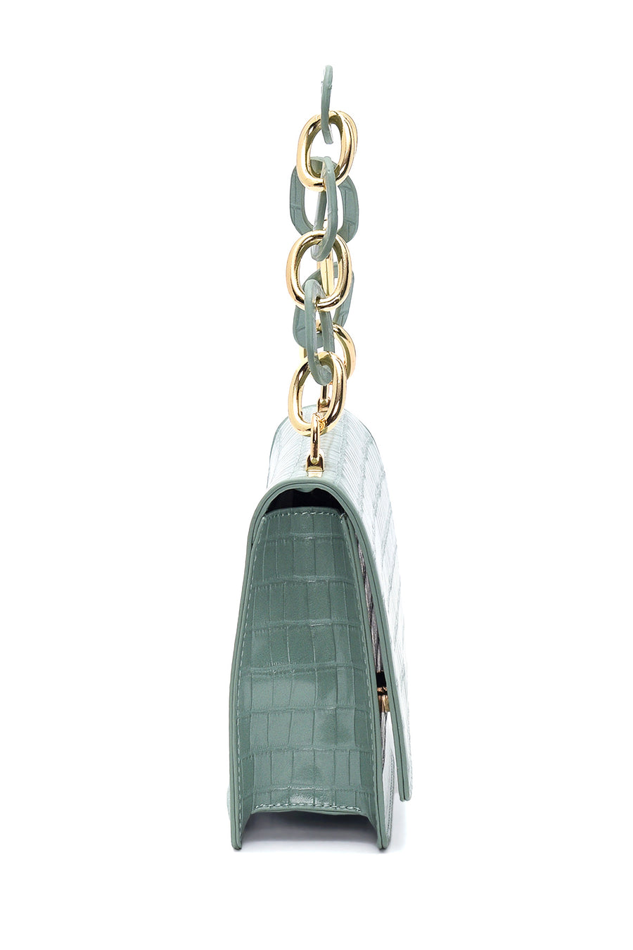 Women's Green Crocodile Handbag