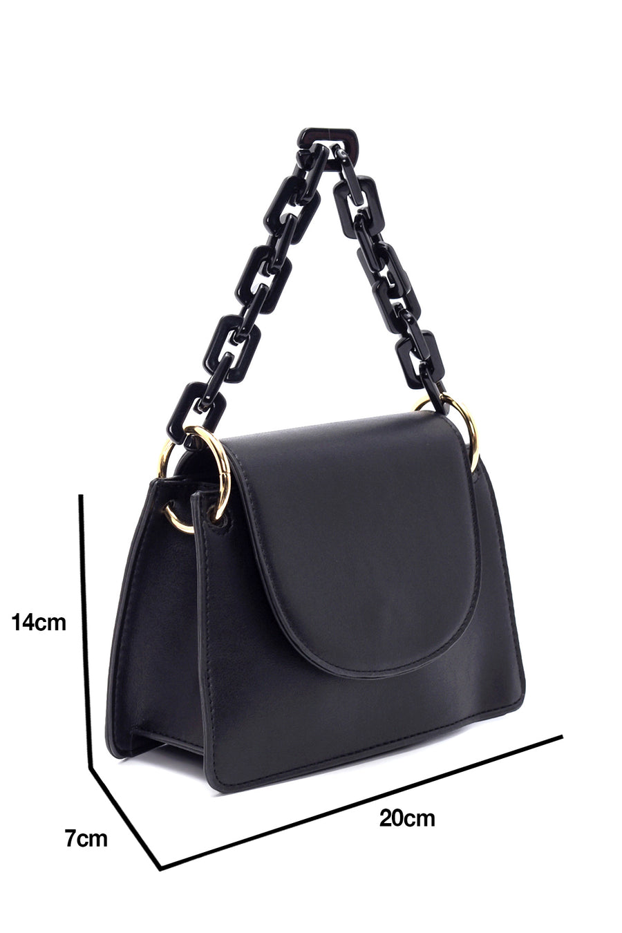 Women's Black Chain Clutch Bag