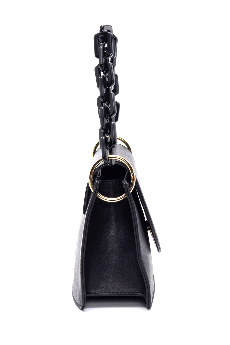 Women's Black Chain Clutch Bag
