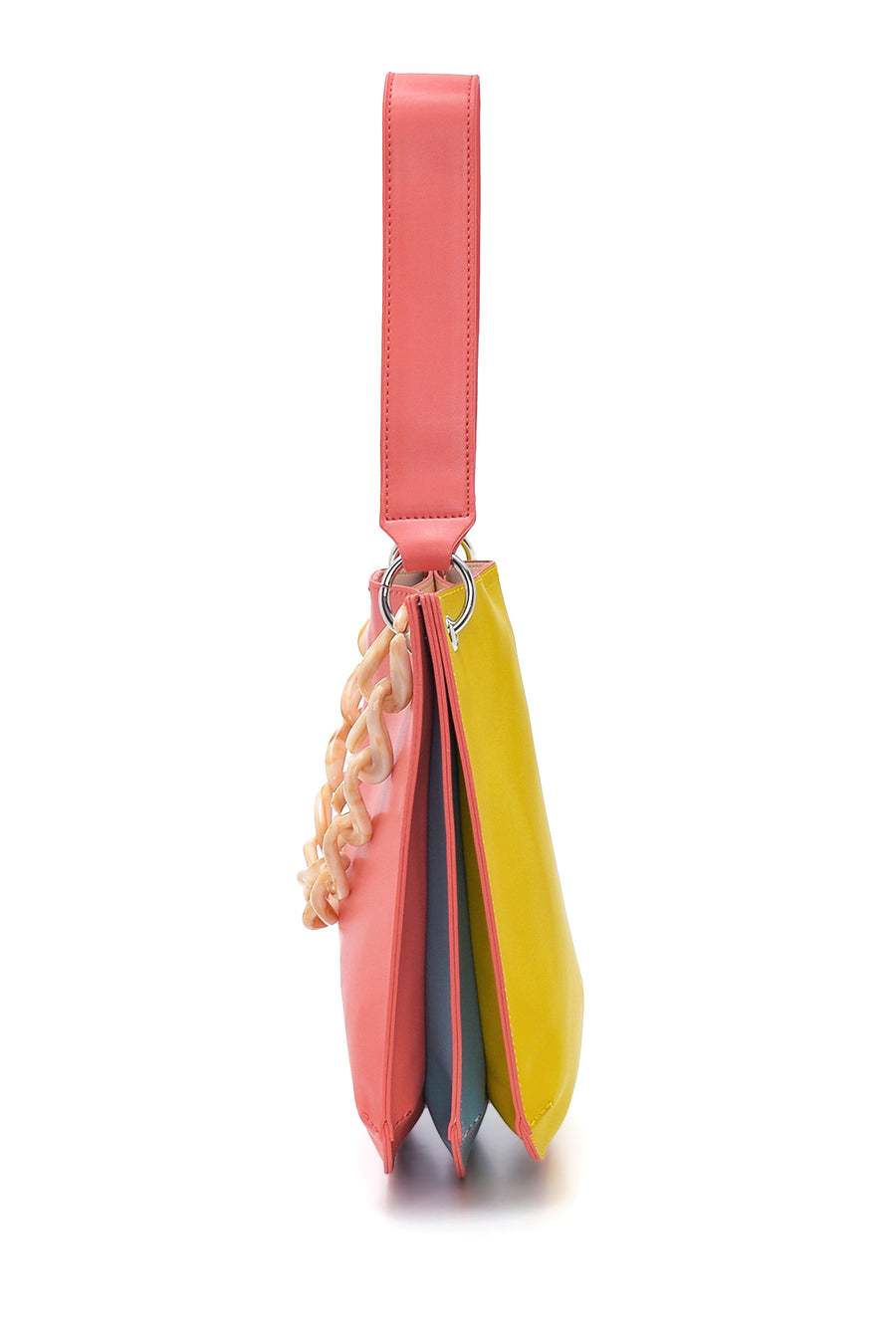 Women's Pink Double Color Shoulder Bag