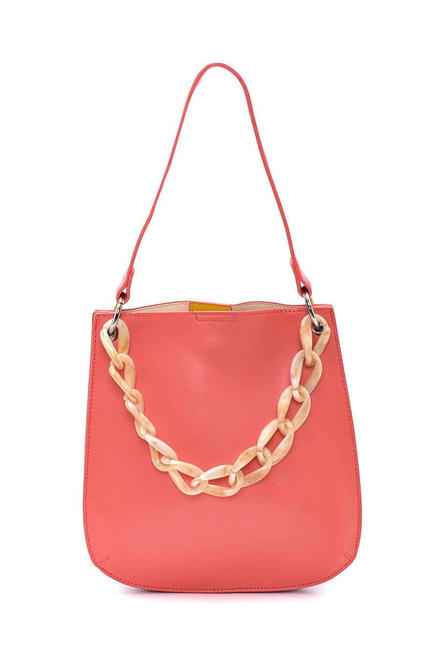 Women's Pink Double Color Shoulder Bag