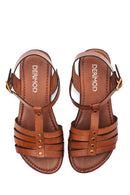 Kadın Deri Metal Detaylı Bodrum Sandalet | Derimod