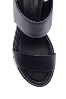 Women's Leather Comfort Wedge Heel Sandals | Derimod