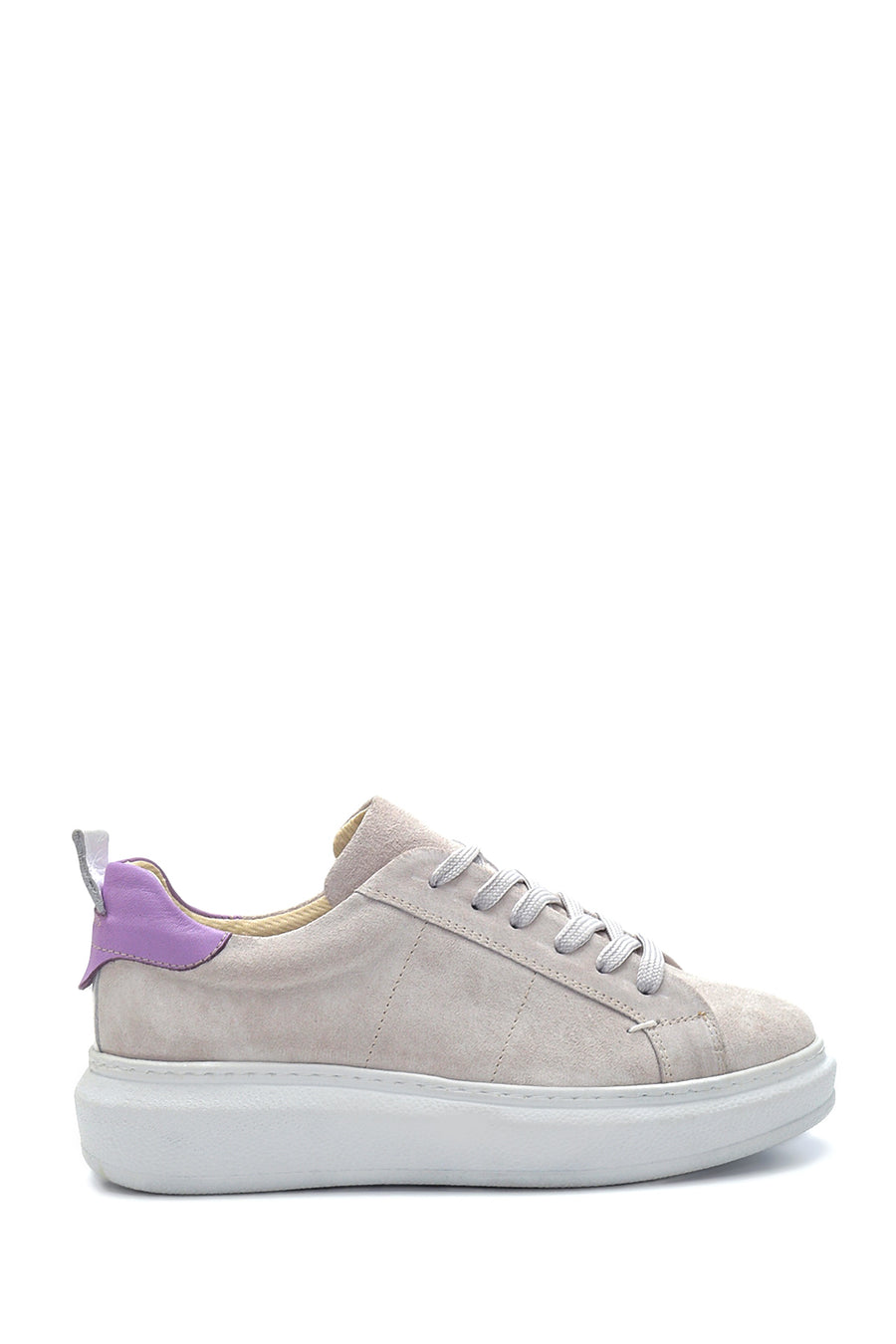 Women's Leather Suede Sneaker 22SFD370910 | Derimod