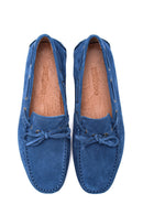 Erkek Mavi Süet Deri Casual Loafer | Derimod