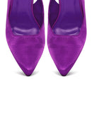 Kadın Mor Bilek Bağlamalı Saten Topuklu Ayakkabı | Derimod
