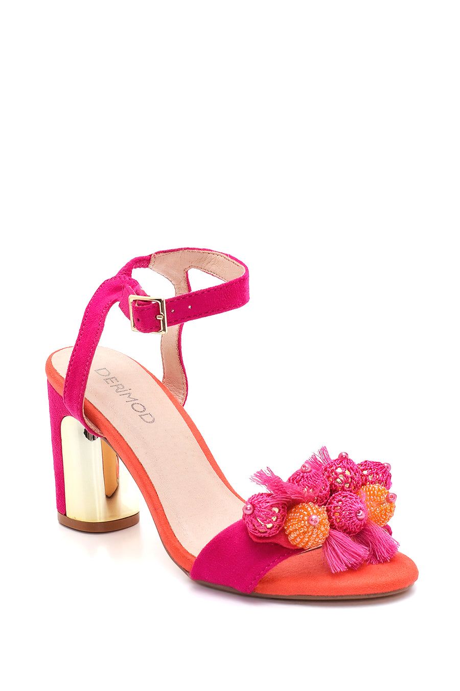 Women's Beaded Heeled Sandals