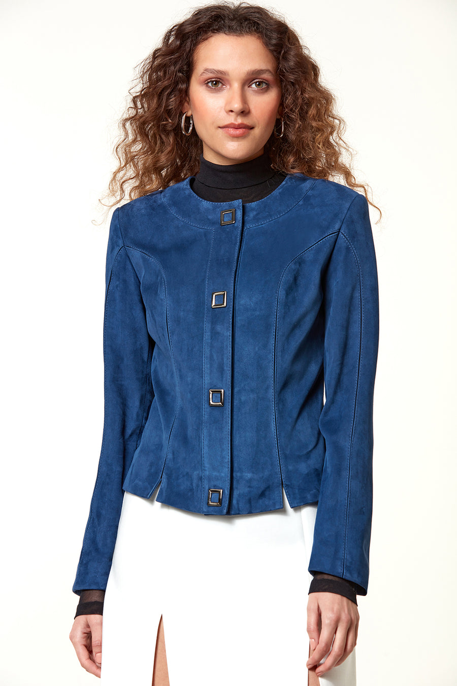 Luna Women's Suede Leather Jacket 22SGD595610 | Derimod