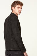 Neymar Erkek Siyah Süet Deri Ceket | Derimod
