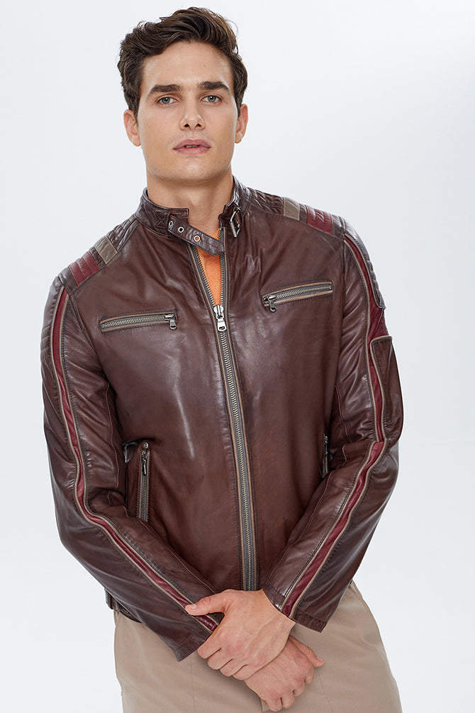 Kobe Men's Brown Emblem Slim-Fit Sports Coat