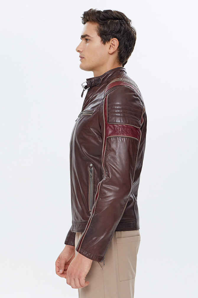 Kobe Men's Brown Emblem Slim-Fit Sports Coat