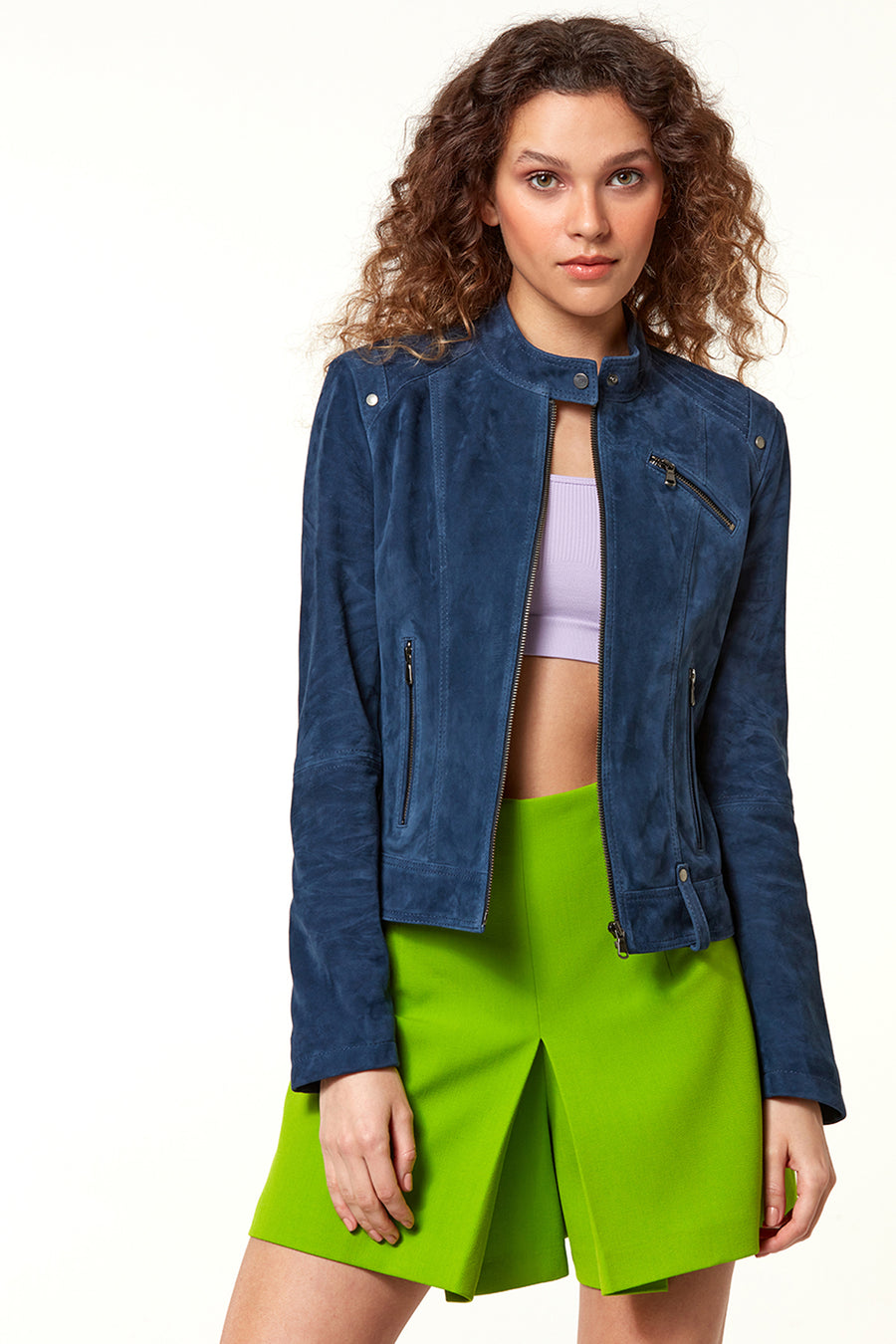 Sonia Women's Suede Leather Jacket