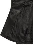 Barbara Women's Black Long Leather Jacket | Derimod