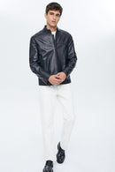 Ray Erkek Siyah Deri Ceket | Derimod