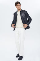 Ray Erkek Siyah Deri Ceket | Derimod