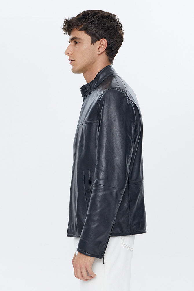 Ray Men's Black Leather Jacket