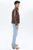 Felibe Erkek Konyak Deri Ceket | Derimod