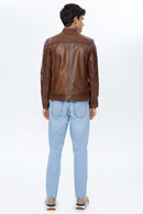 Felibe Erkek Konyak Deri Ceket | Derimod