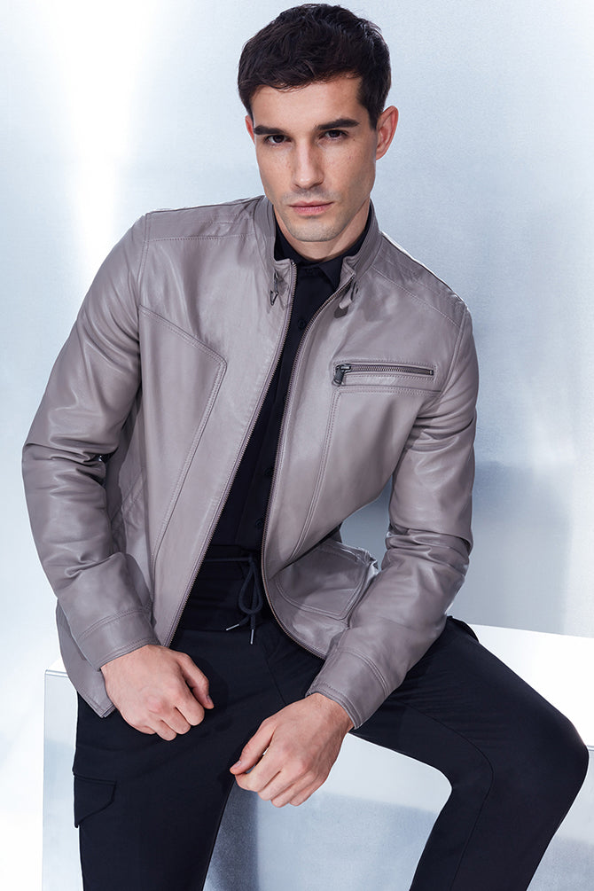 Felibe Men's Mink Leather Jacket 22SGE6432R3 | Derimod