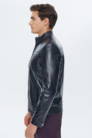 Oscar Men's Black Leather Jacket | Derimod