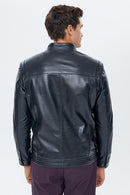 Oscar Men's Black Leather Jacket | Derimod