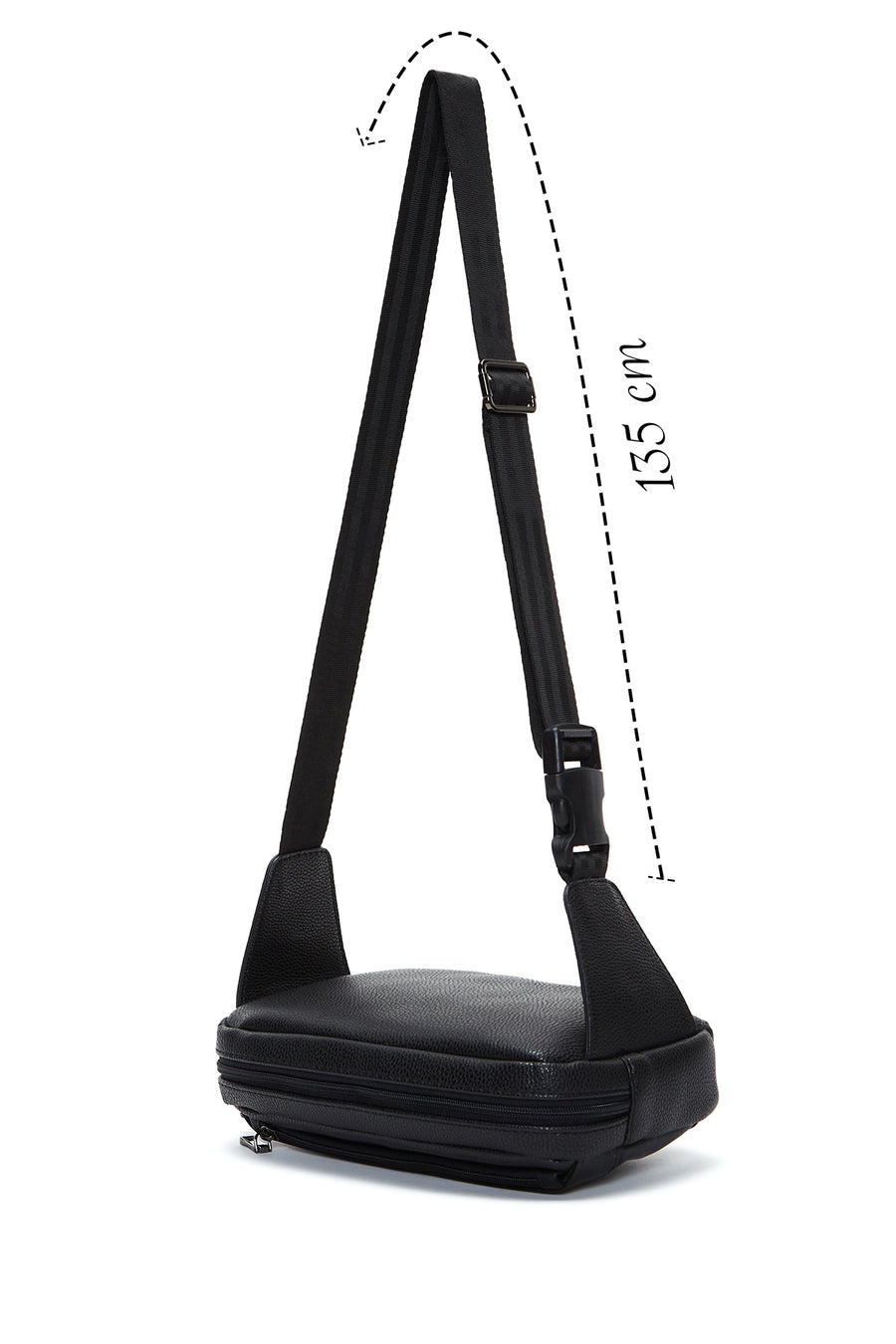 Men's Black Waist Bag