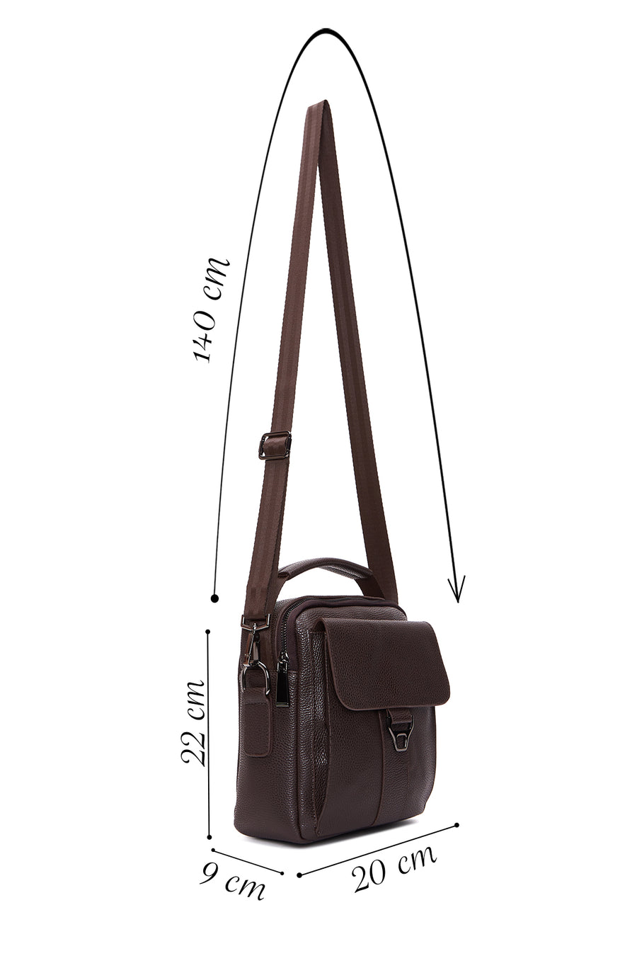 Men's Brown Messenger Bag