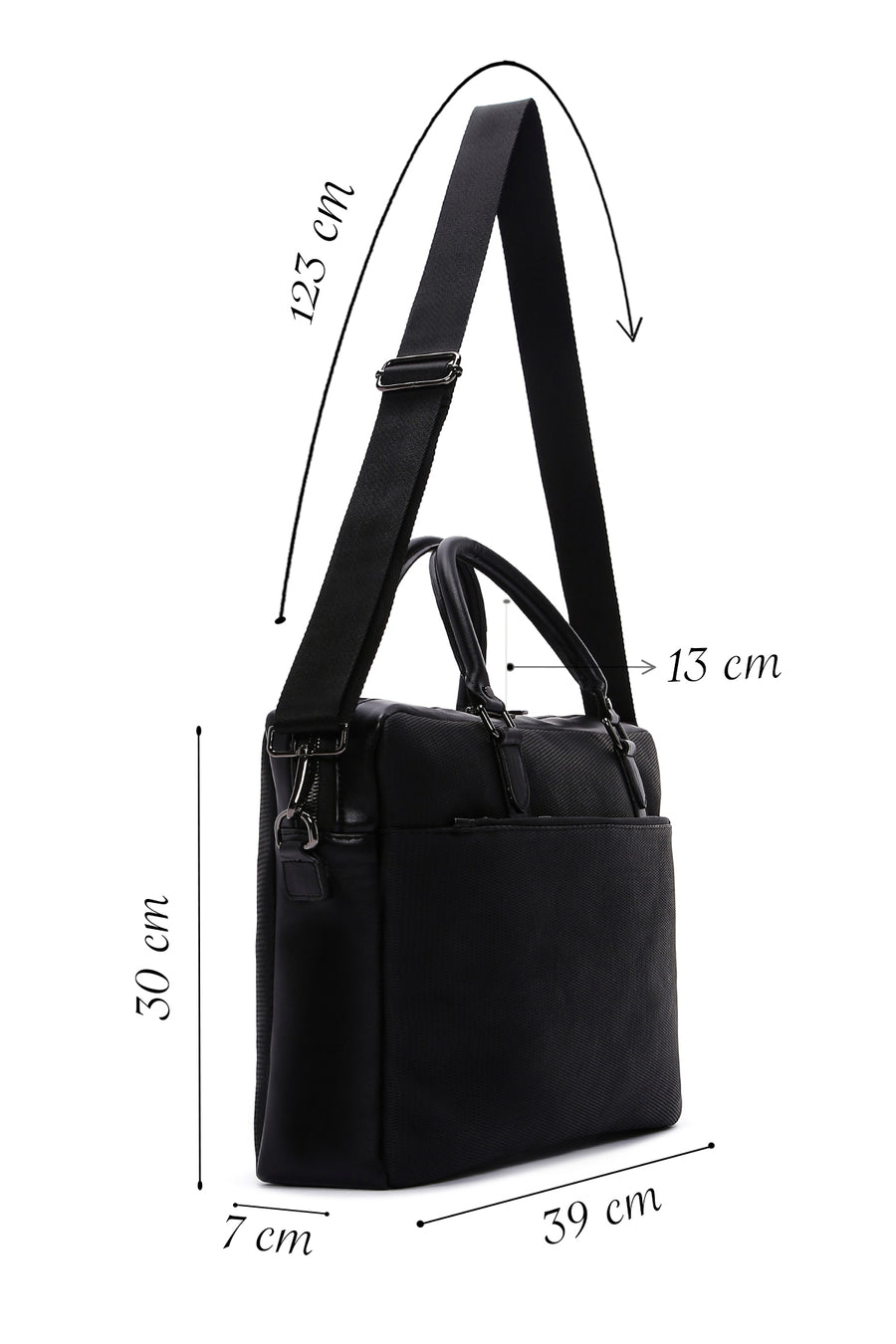 Men's Black Printed Briefcase