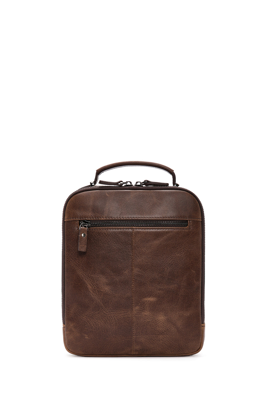 Men's Brown Leather Crossbody Bag